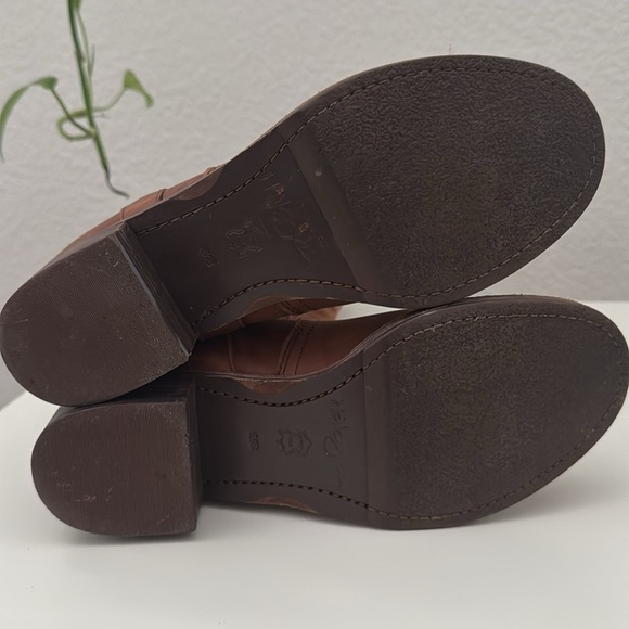 Halogen Leather Riding Boots Brown Tall Knee High Women’s Size 6 1/2B - Picture 9 of 13